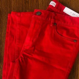 Loft Legging Jeans Red Size 4 Brand New with Tags